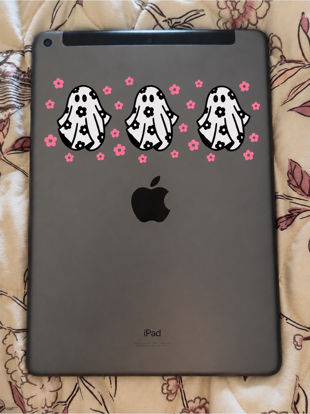 Pink Floral Ghost Sticker Decal Sheet for Devices